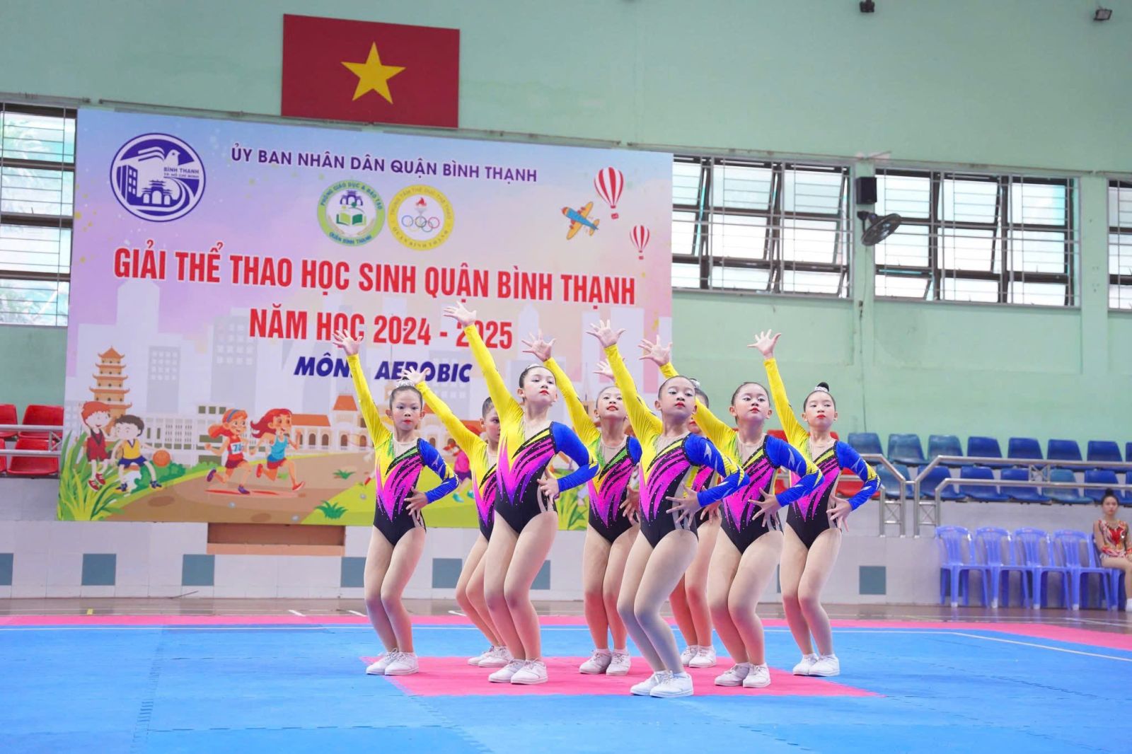 Giải Thể thao học sinh quận Bình Thạnh năm học 2024 - 2025 môn Thể dục Aerobic
