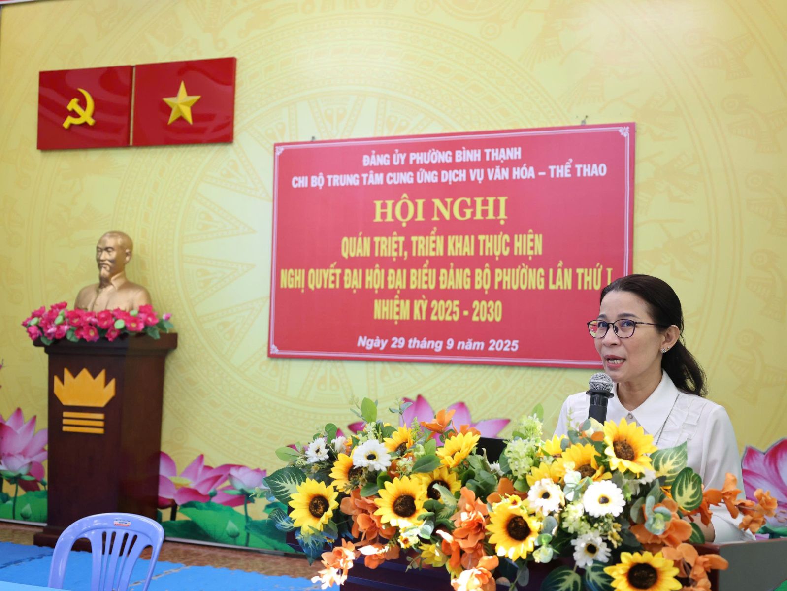 Hội nghị quán triệt, triển khai thực hiện Nghị quyết Đại hội đại biểu Đảng bộ phường Bình Thạnh 